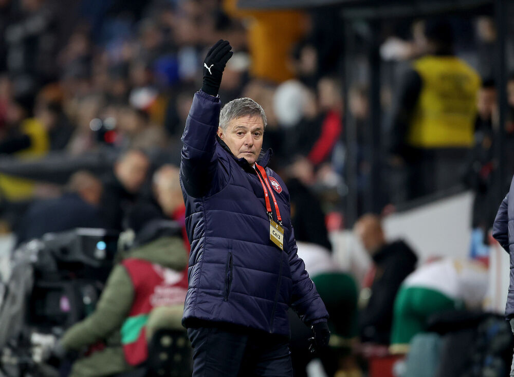 Dragan Stojković Piksi na utakmici Srbije i Bugarske