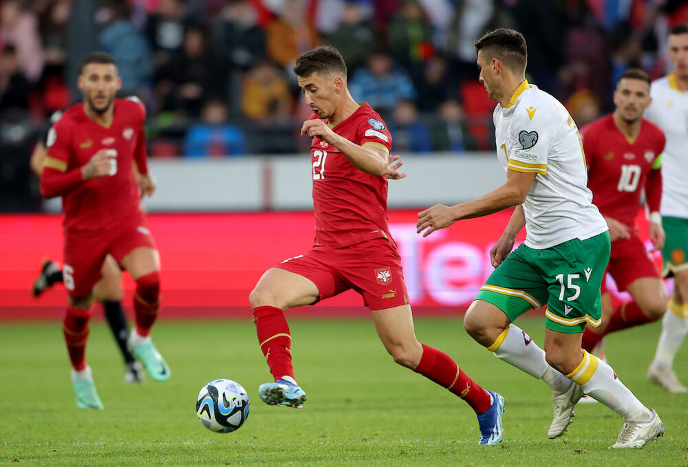 Filip Đuričić na utakmici Srbije i Bugarske u kvalifikacijama za Evropsko prvenstvo