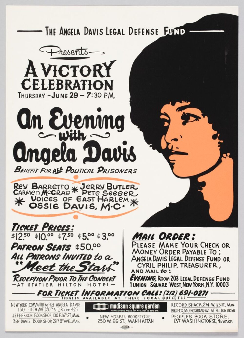Plakat večeri podrške ideji Anđele Dejvis