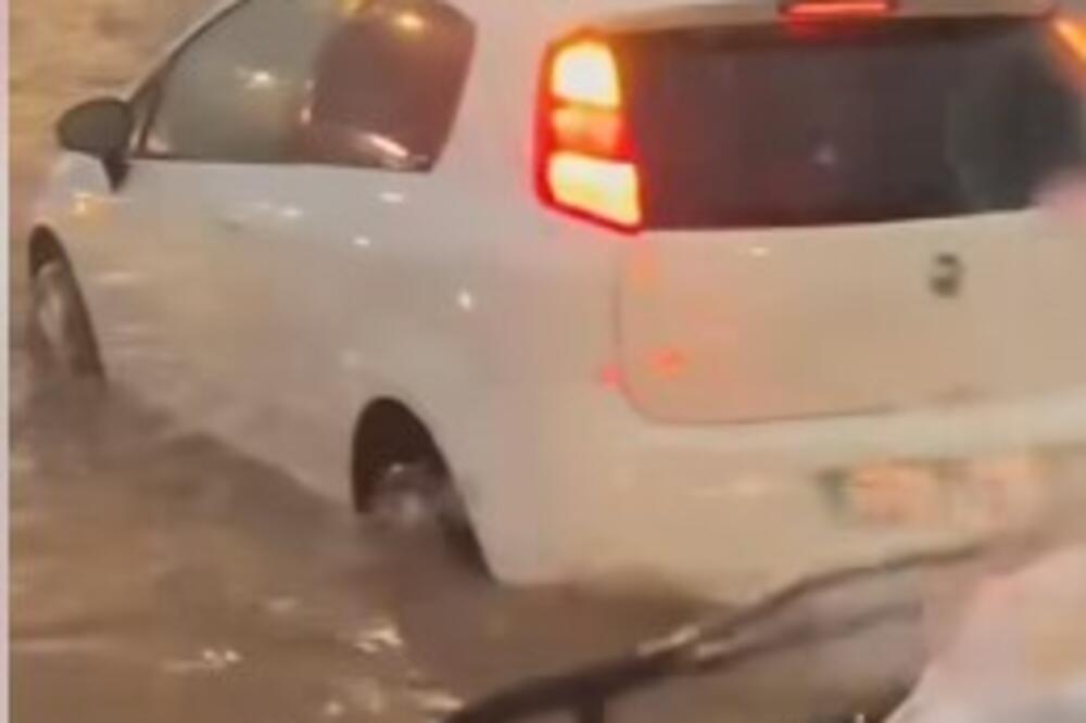 AUTOMOBILI ZAROBLJENI U BIJICI, VODA PROBILA U OBJEKTE, LJUDI U PANICI: Zadar OKOVAN strašnim NEVREMENOM (VIDEO)