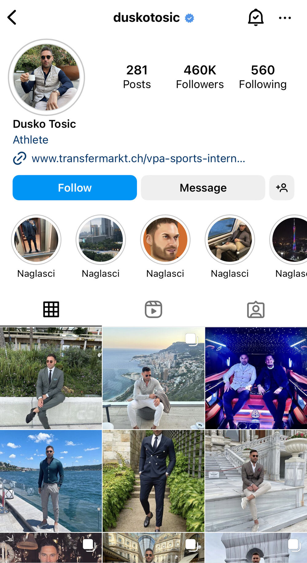 Bivši fudbaler je tek u poslednje vreme postao aktivan na Instagramu.