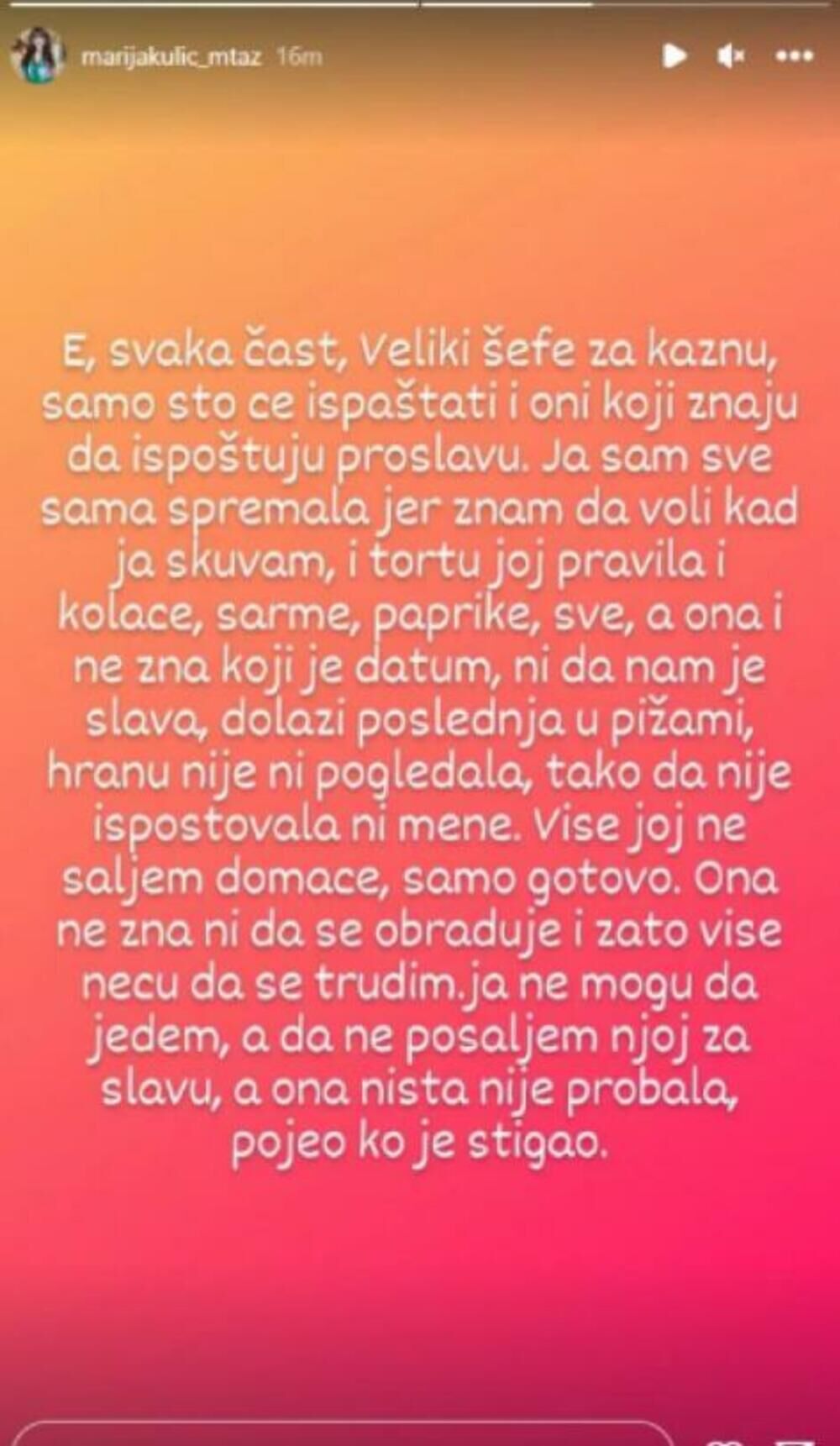 Objava Marije Kulić