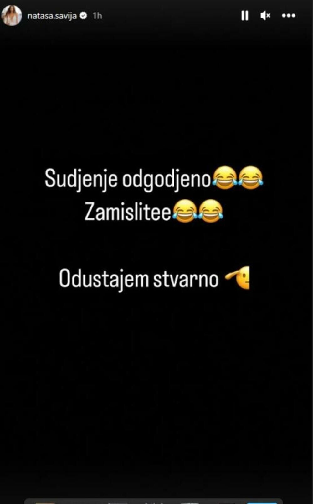 Objava Nataše Šavije