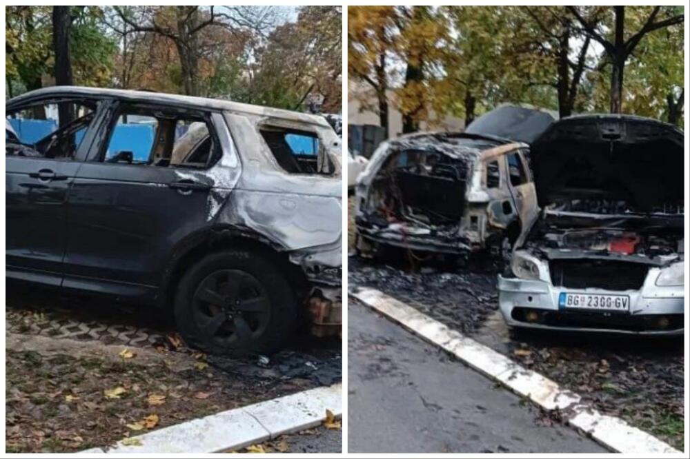 PRVE SLIKE IZGORELIH AUTOMOBILA NA DEDINJU: Jedan koristio Seničić, ostala vozila POTPUNO UNIŠTENA (FOTO)