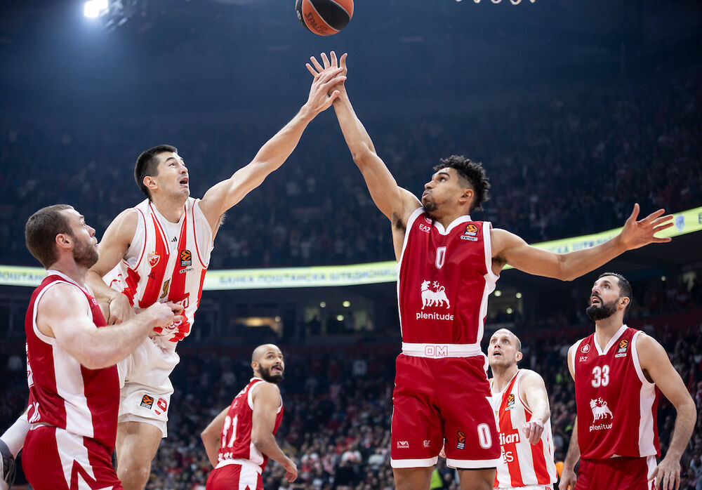 Detalj sa utakmice Crvene zvezde i Olimpije Milano u Beogradu