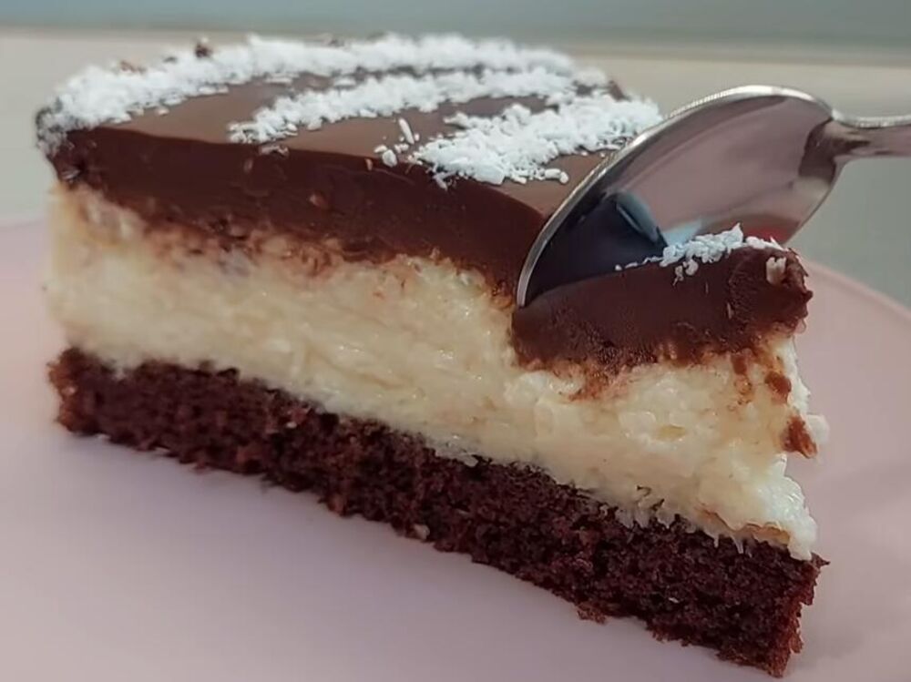 Krem torta sa kokosom, Torta