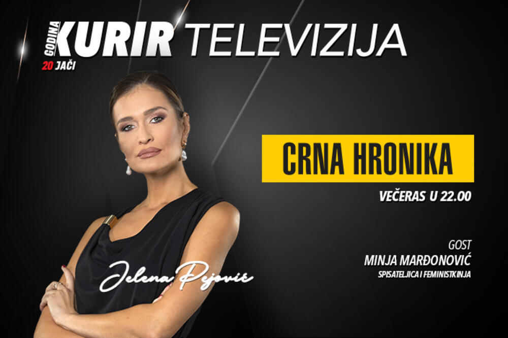 MINJA MARĐONOVIĆ GOŠĆA CRNE HRONIKE: Večeras na Kurir televiziji o teškoj borbi protiv nasilja nad ženama