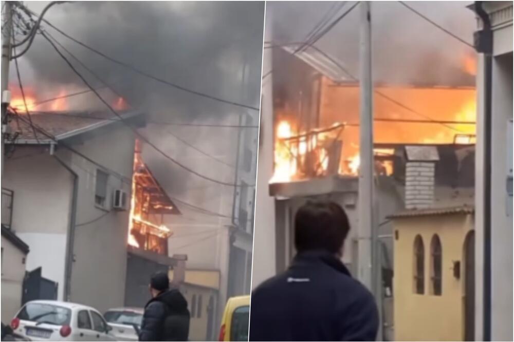 "UŠAO SAM U STAN I VIDEO DA MI KOMPJUTER GORI": Vlasnik kuće na Zvezdari gledao u PLAMEN KOJI MU ODNOSI DOM (VIDEO)