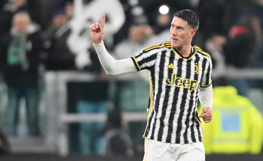 Dušan Vlahović slavi gol protiv Intera