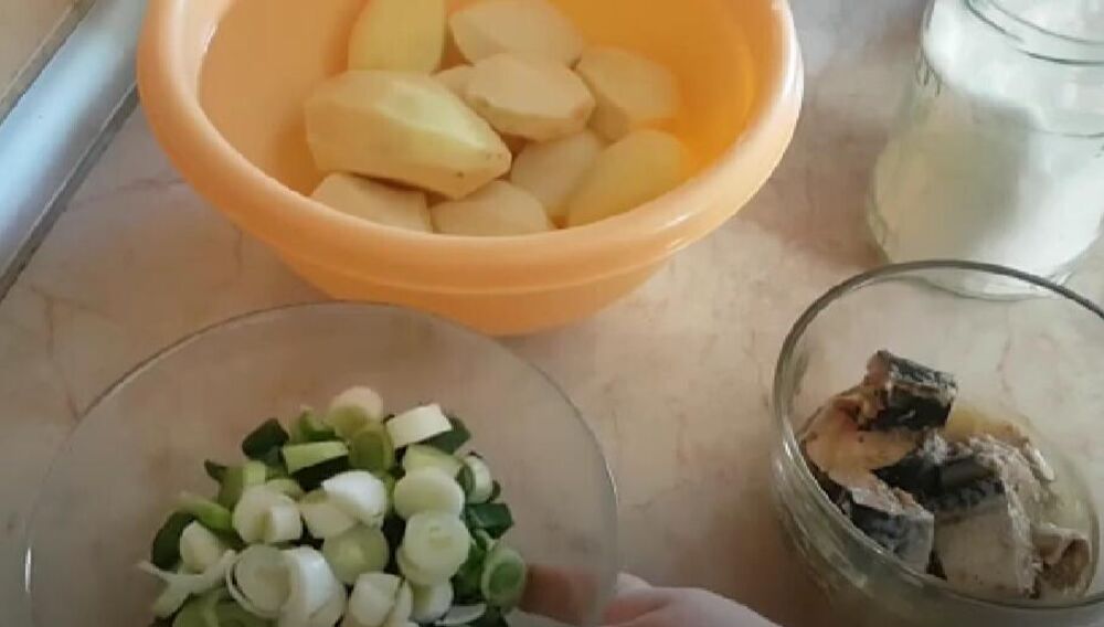 Sastojci za posnu salatu sa ribom