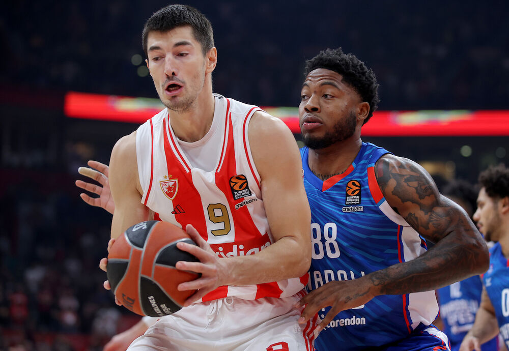 Detalj sa utakmice Crvene zvezde i Anadolu Efesa u Beogradu