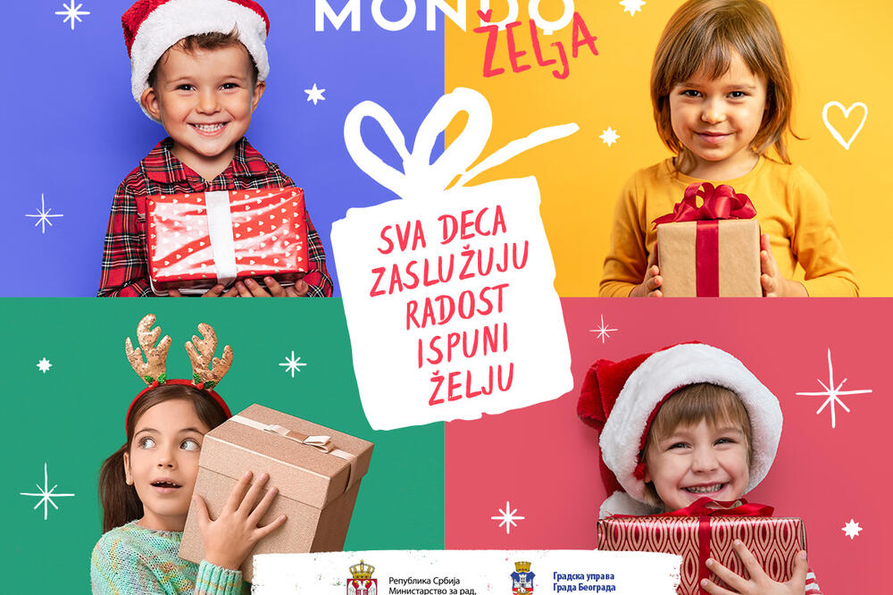 POČELA JE HUMANITARNA AKCIJA "MONDO ŽELJA"! Ispunite novogodišnju želju detetu iz doma bez roditeljskog staranja