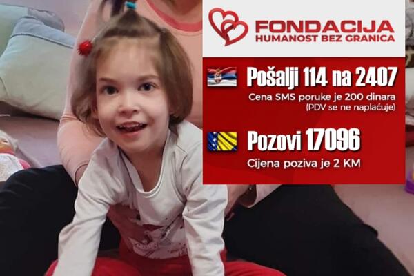 NE STOJI, NE SEDI I NE JEDE SAMOSTALNO: Maloj Đurđini (5) za TERAPIJE potrebno MNOGO NOVCA! Pomozimo joj! (VIDEO)