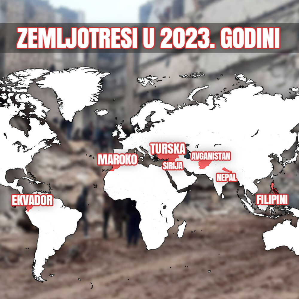Najjači zemljotresi, 2023. godina