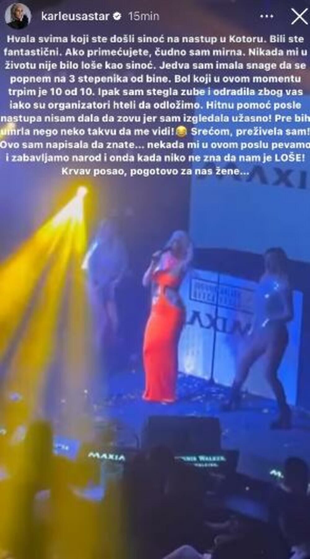 Jelena Karleuša, u teškom je zdravstvenom stanju i trpi bolove