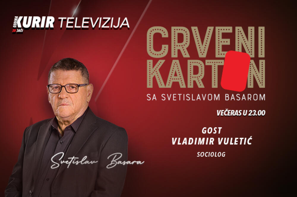 VLADIMIR VULETIĆ GOST CRVENOG KARTONA: O mnogim aktuelnim društvenim i političkim temama sa Basarom na Kurir tv