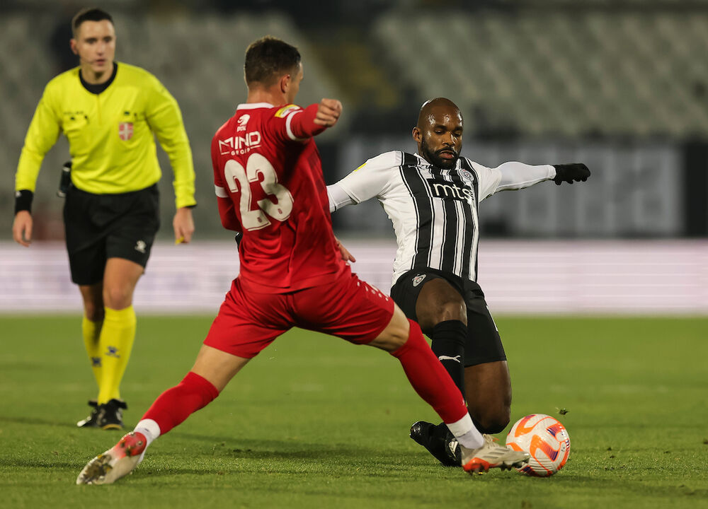 Detalj sa utakmice Partizana i Radničkog iz Kragujevca