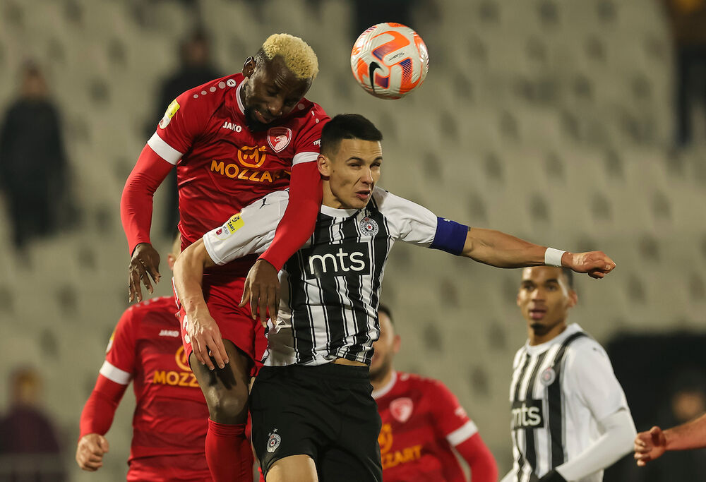 Detalj sa utakmice Partizana i Radničkog iz Kragujevca u Superligi Srbije