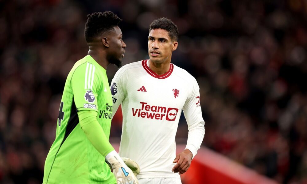 Andre Onana i Rafael Varan na utakmici Liverpula i Mančester junajteda