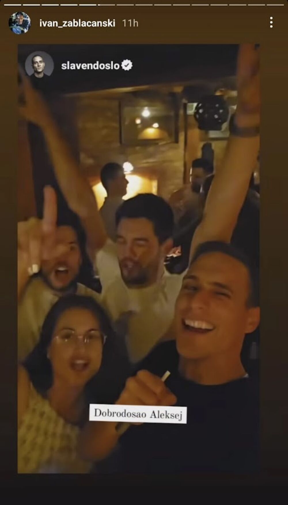 Glumac Slaven Došlo pokazao je na društvenim mrežama kako uveliko slave rođenje Alekseja