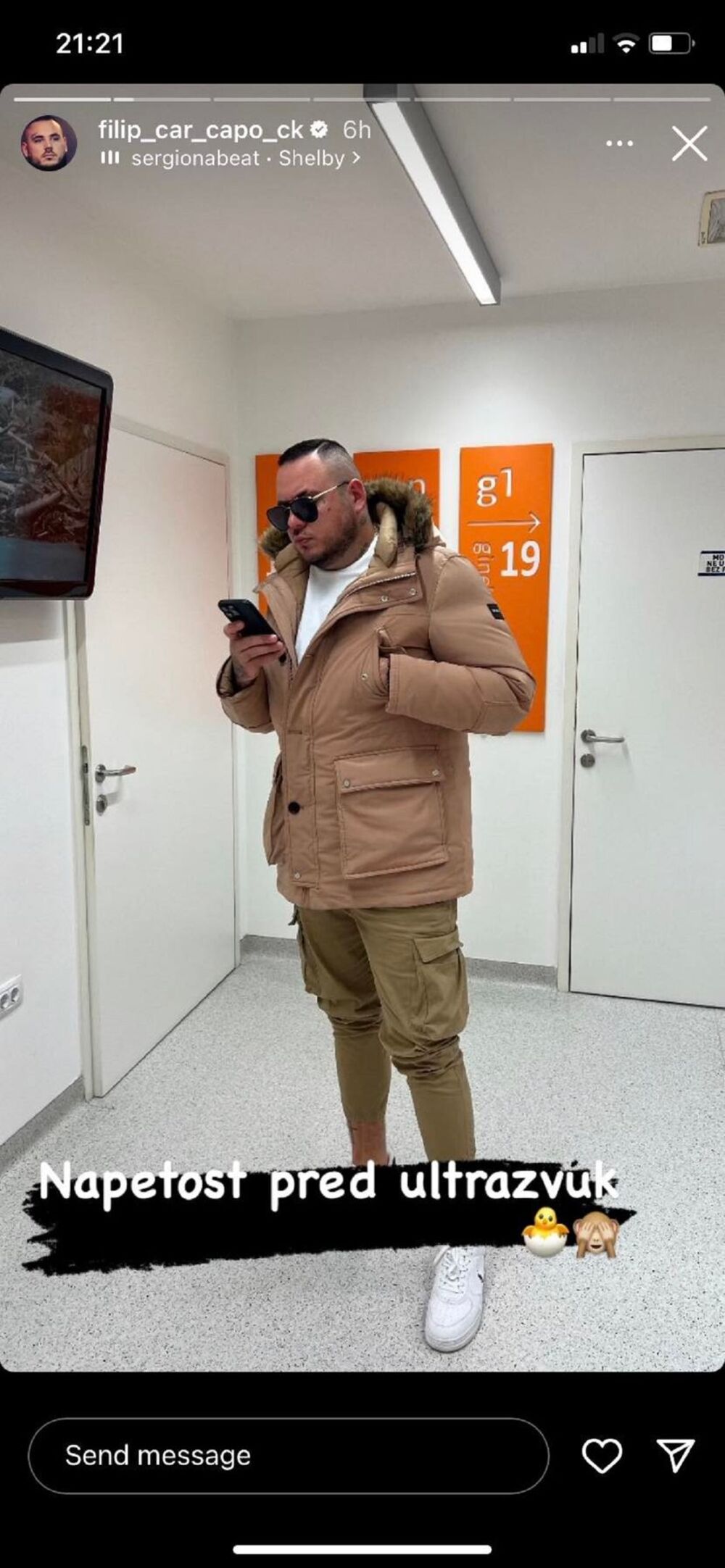 Nervozan pred ultrazvuk