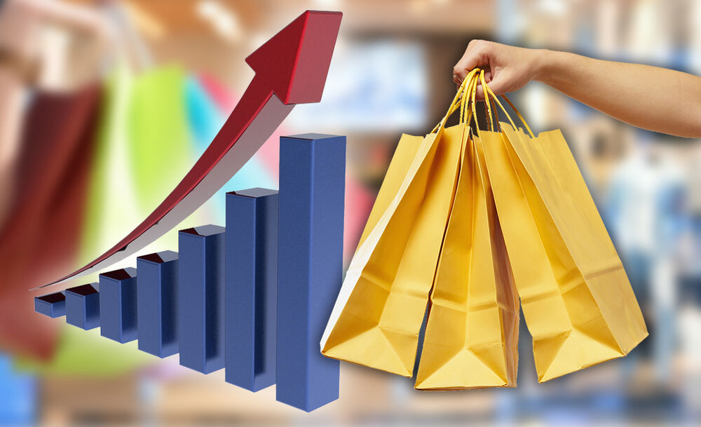 Šoping, Nova Godina, Espreso ilustracija