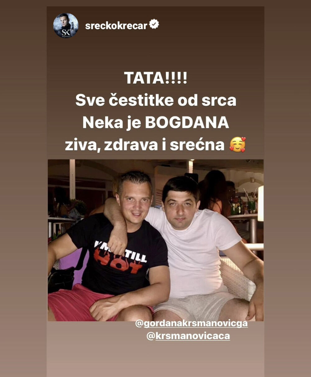 Srećko je srećan zbog rođenja Bogdane