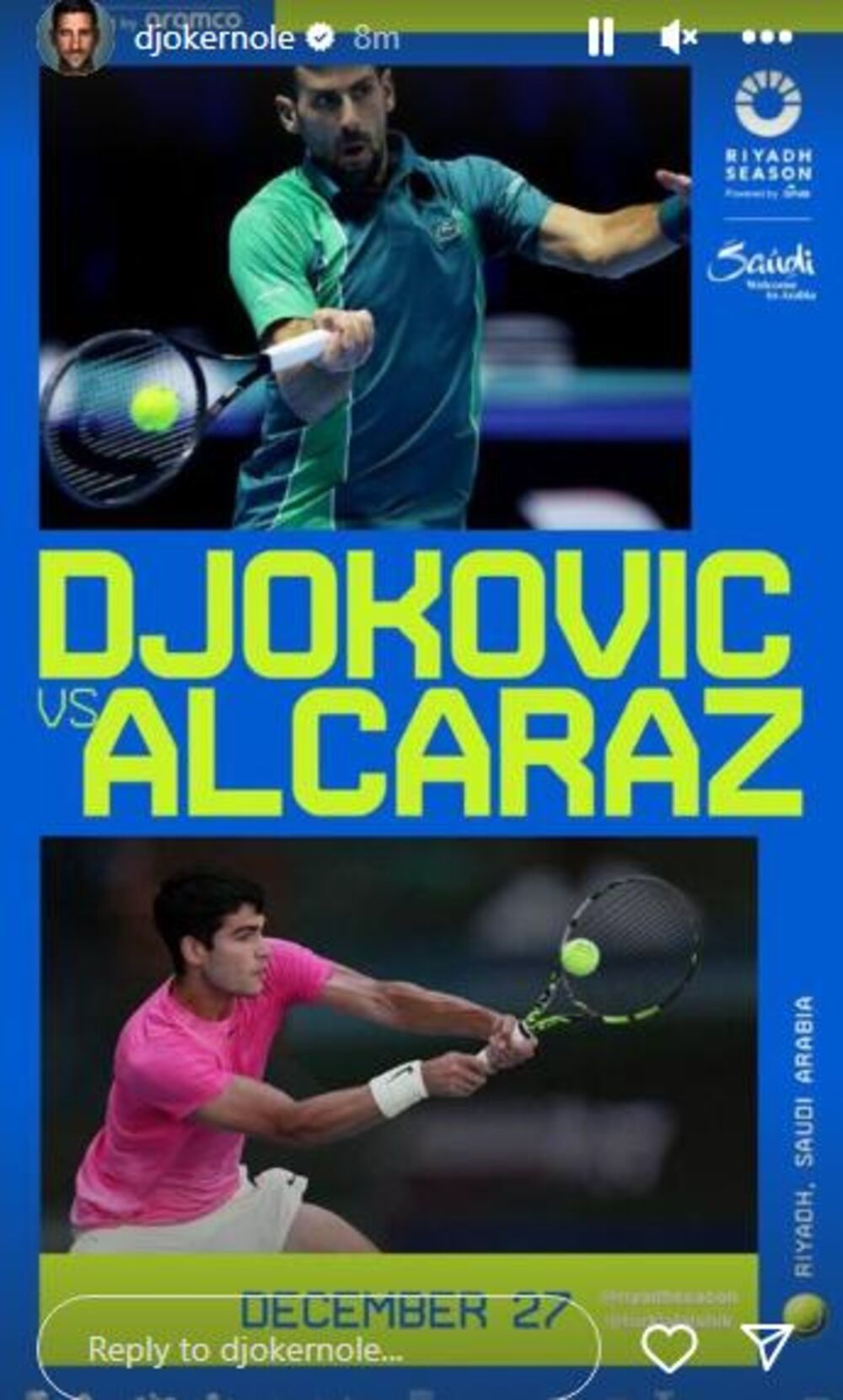Novak Đoković, Karlos Alkaras
