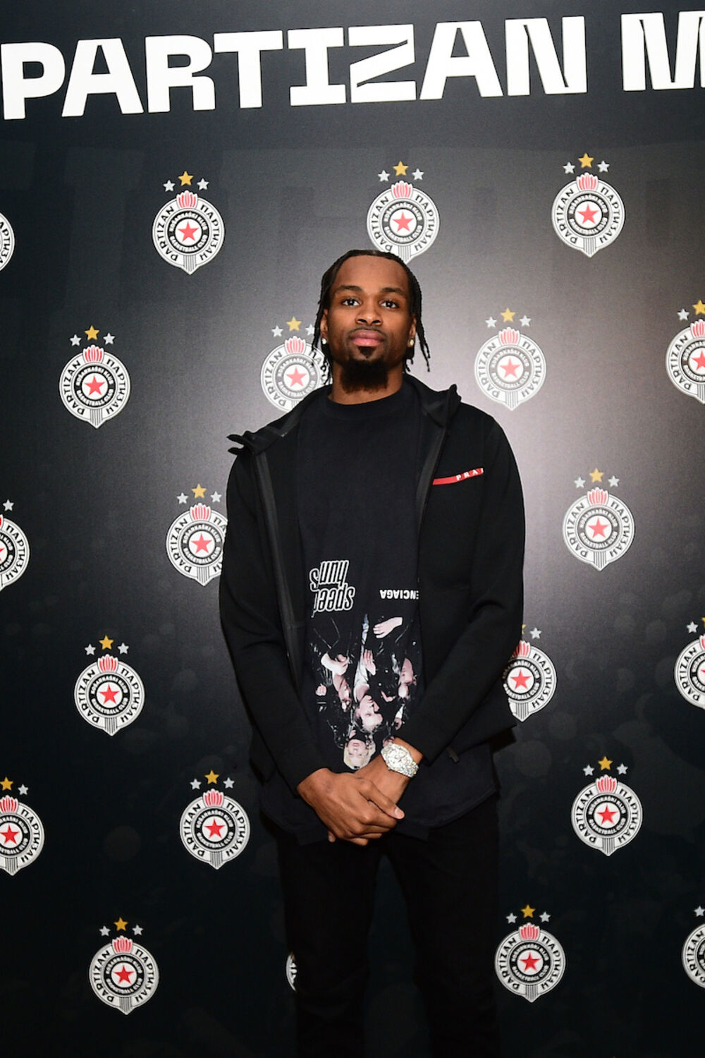 Kevin Panter na novogodišnjem kokteklu KK Partizan