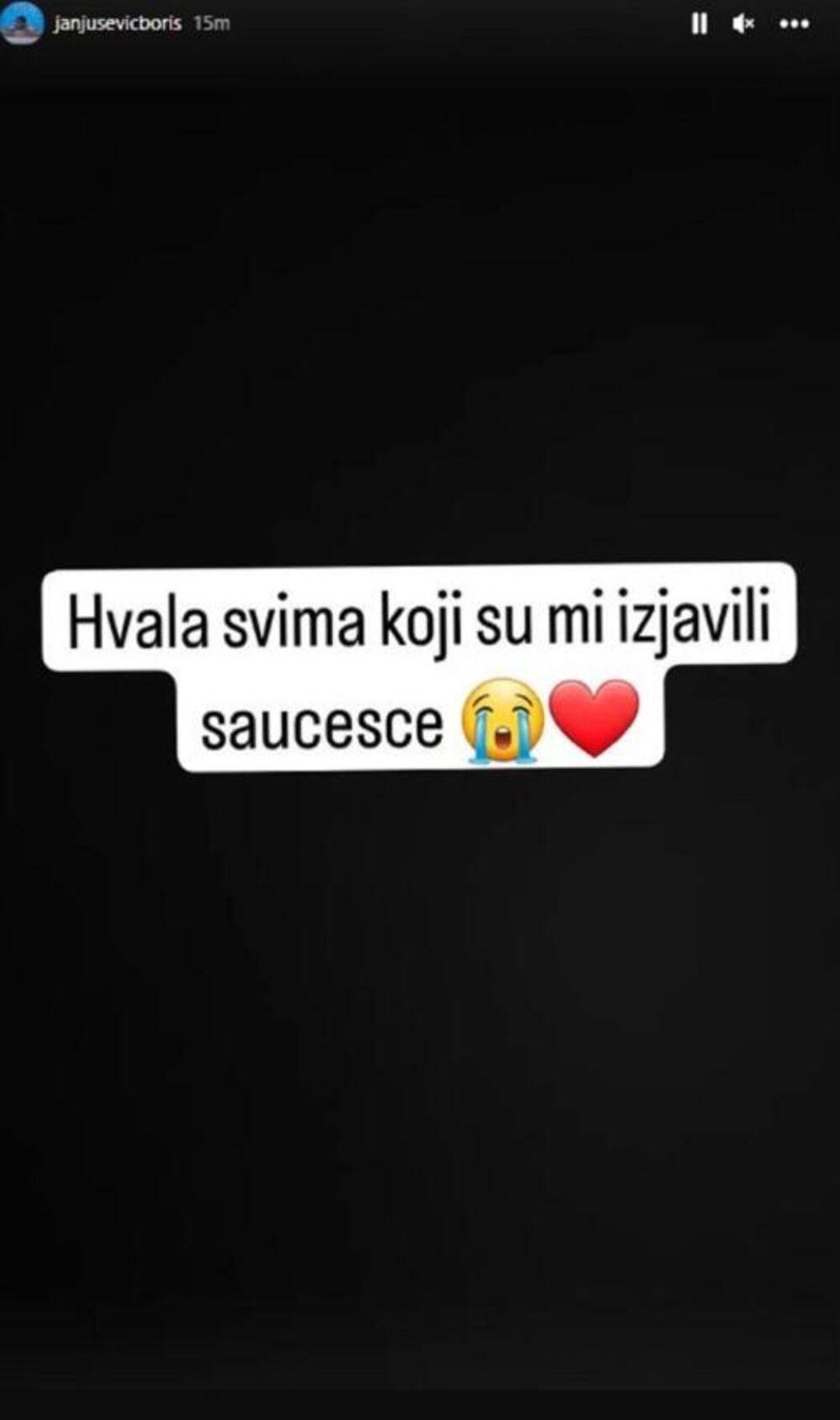 Boris se zahvalio svima