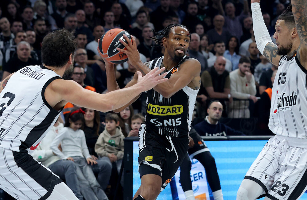 Detalj sa utakmice Partizana i Virtusa iz Bolonje