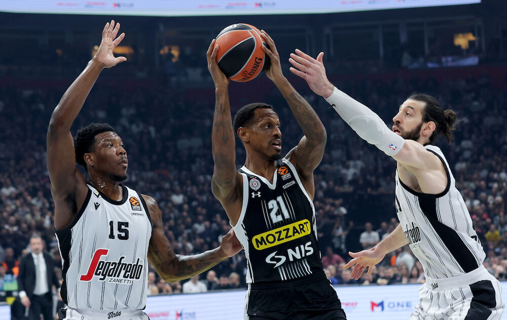 Detalj sa utakmice Partizana i Virtusa iz Bolonje