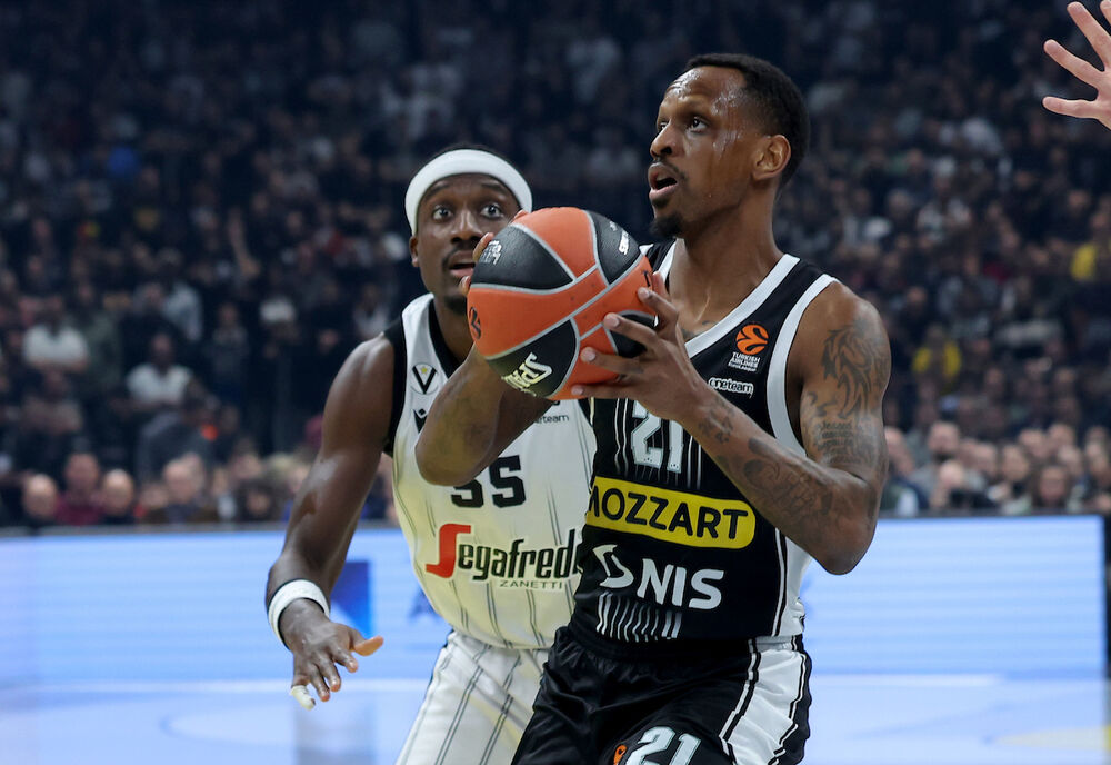 Detalj sa utakmice Partizana i Virtusa iz Bolonje