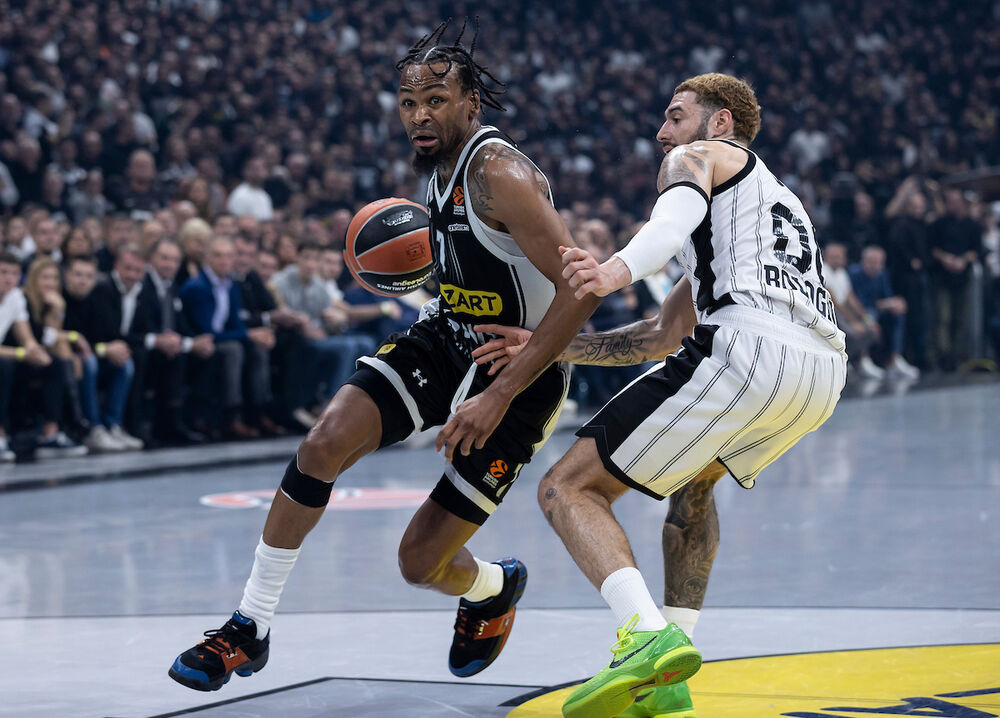 Detalj sa utakmice Partizana i Virtusa iz Bolonje