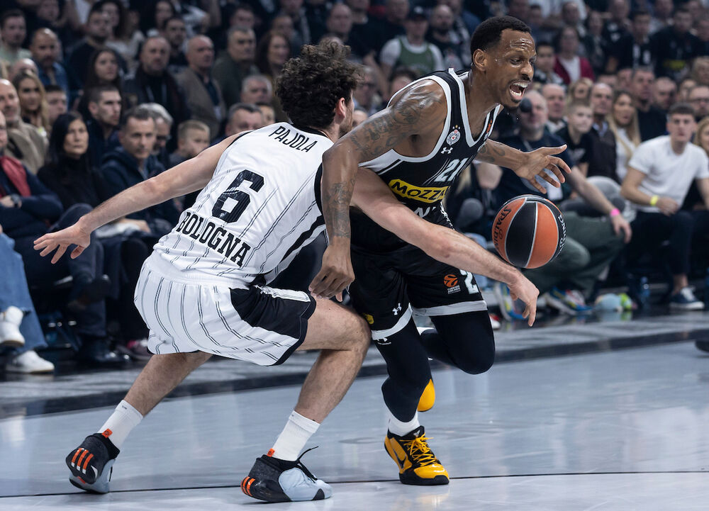 Detalj sa utakmice Partizana i Virtusa iz Bolonje