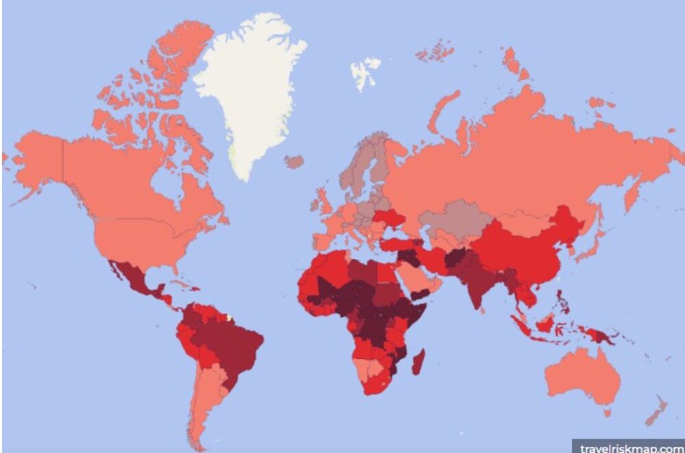 Mapa klimatski najmanje bezbednih zemalja