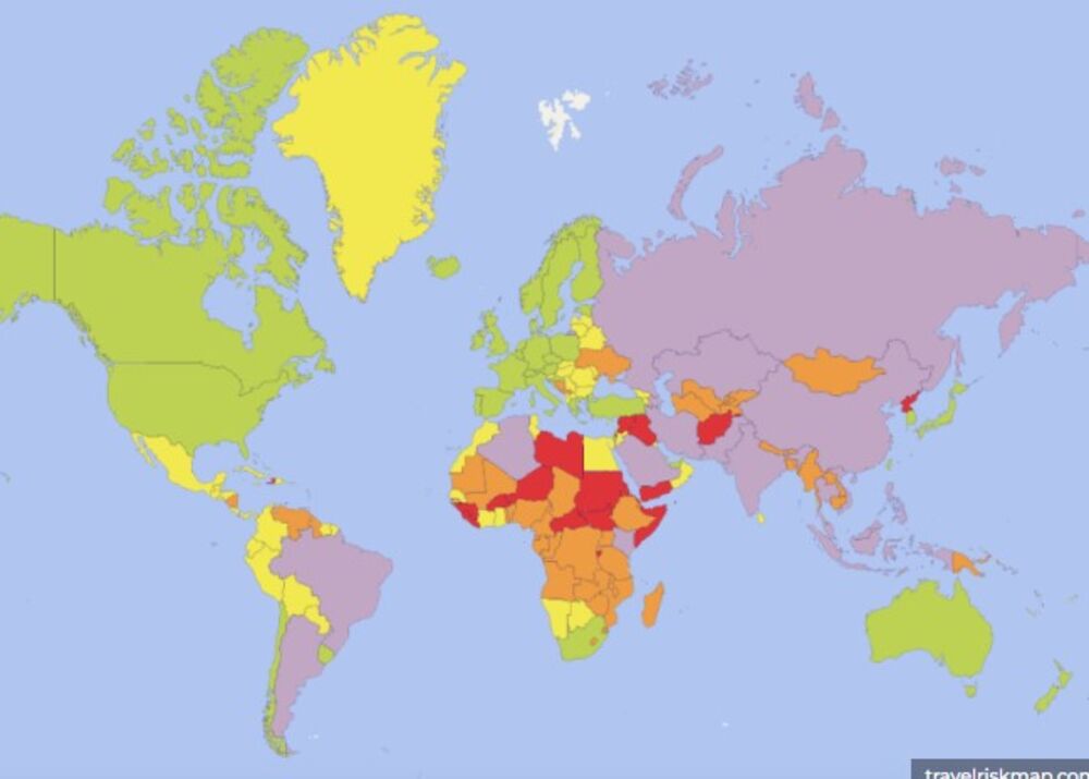 Mapa medicinski najmanje bezbednih zemalja