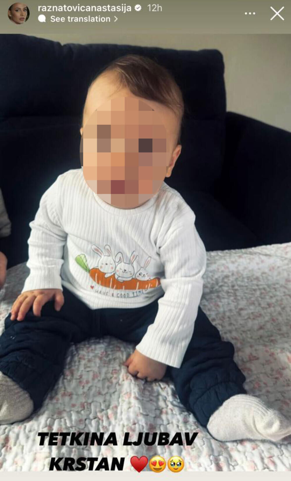 Anastasija Ražnatović objavila bratanca