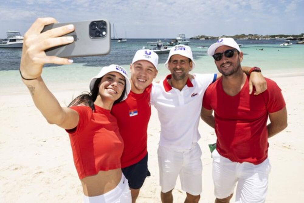Novak Đoković, Olga Danilović, Viktor Troicki, Hamad Međedović