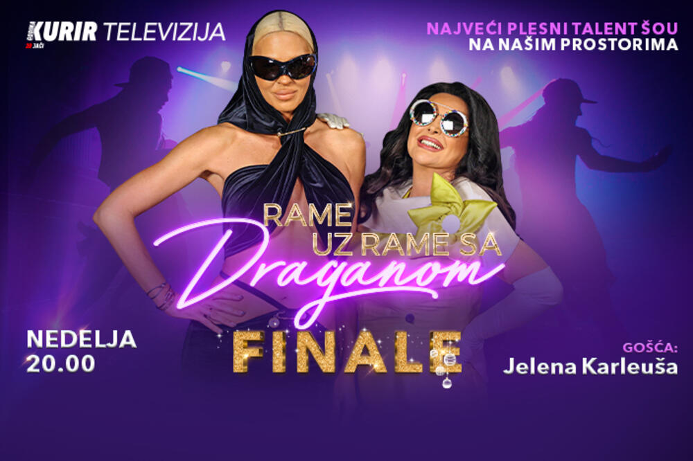 JELENA KARLEUŠA GOŠĆA U SUPERFINALU TAKMIČENJA "RAME UZ RAME SA DRAGANOM"! Ne propustite večeras od 20h na Kurir TV