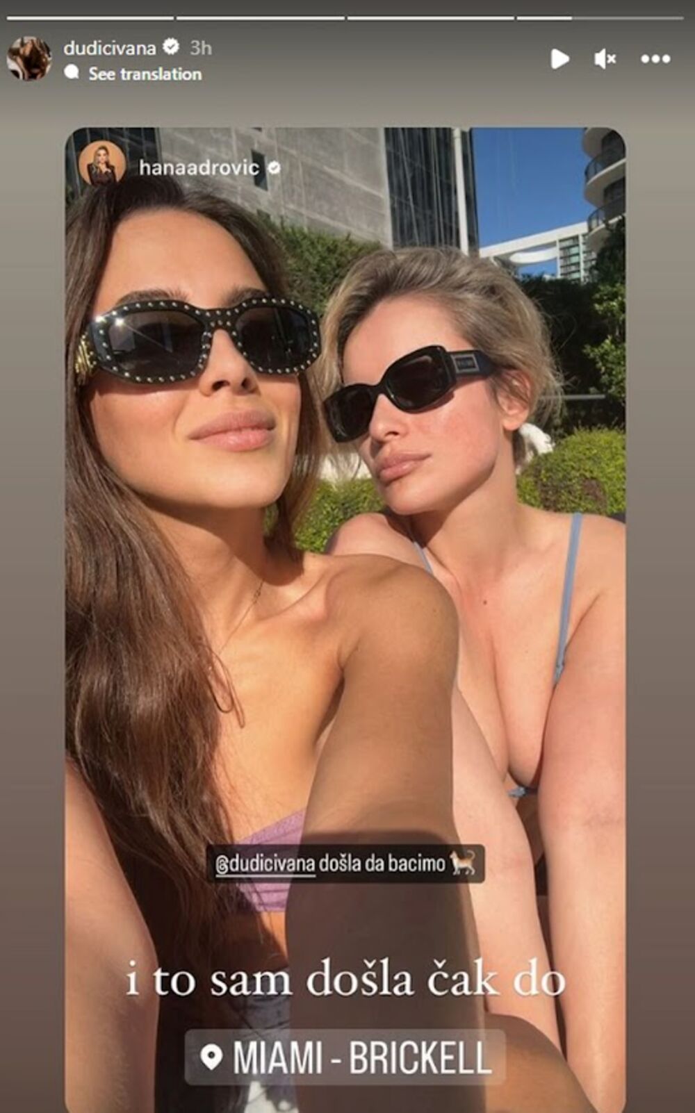 Ivana i Hana snimale su se dok su se sunčale u kupaćim kostimima, te se nije znalo koja je zgodnija
