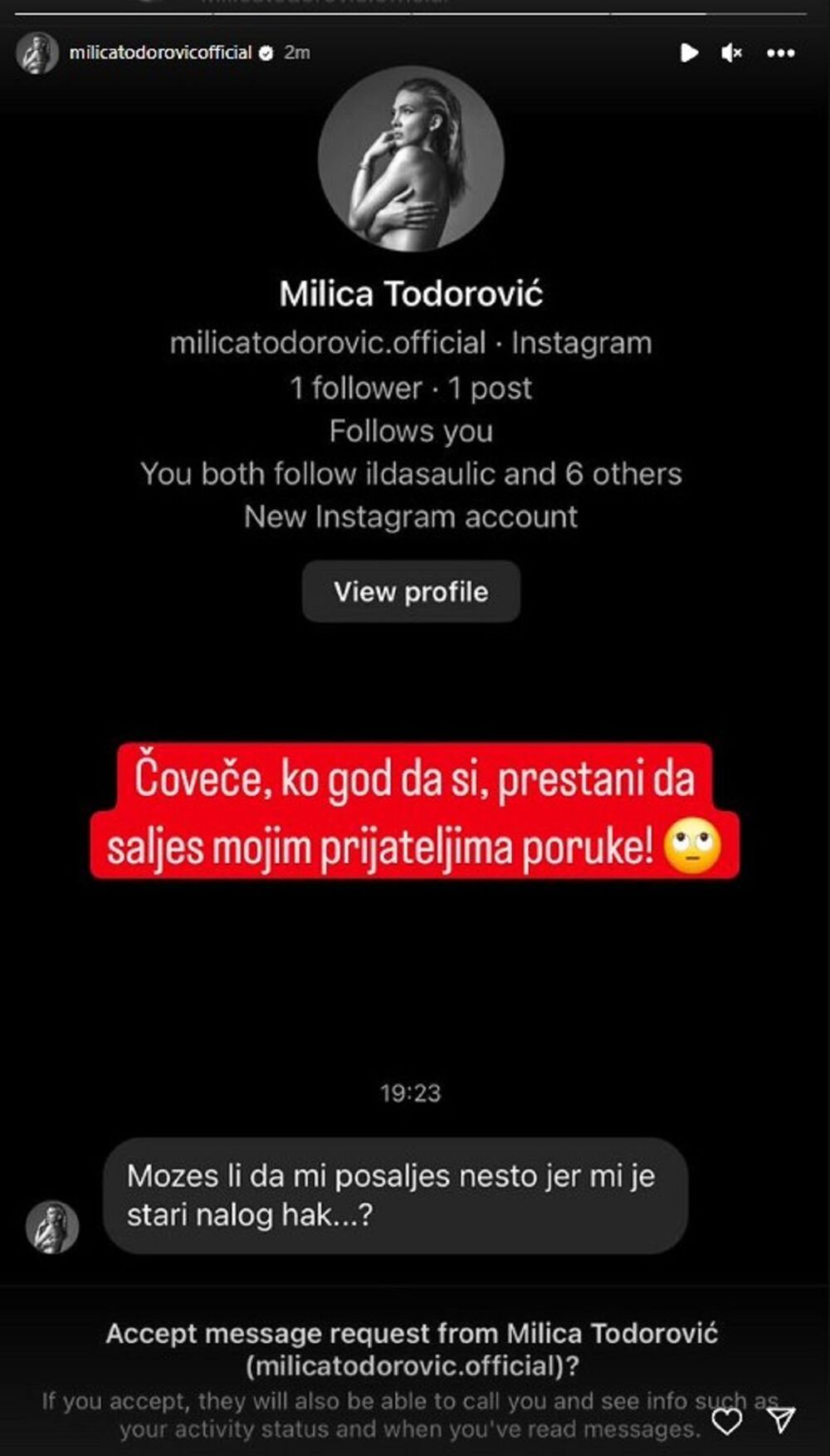 Objava Milice Todorović