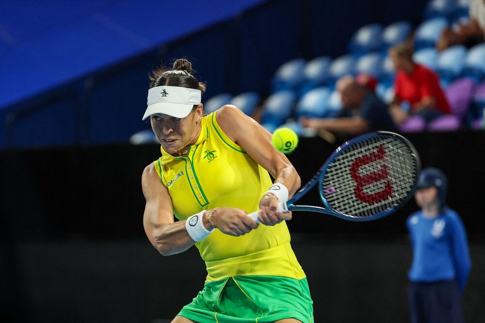 Ajla Tomljanović na meču protiv Natalije Stevanović