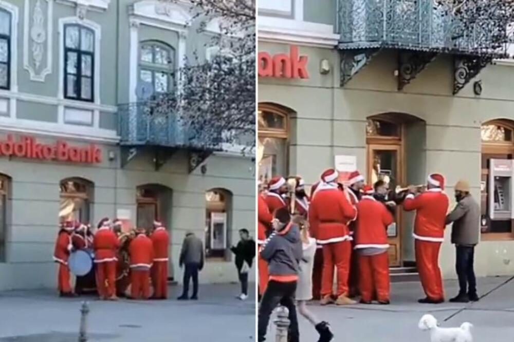 DOVEO TRUBAČE ISPRED BANKE DA MU NAPRAVE "ŠTIMUNG": Snimak iz Srbije RASPAMETIO SVE,a razlog SLAVLJA je NEVEROVATAN
