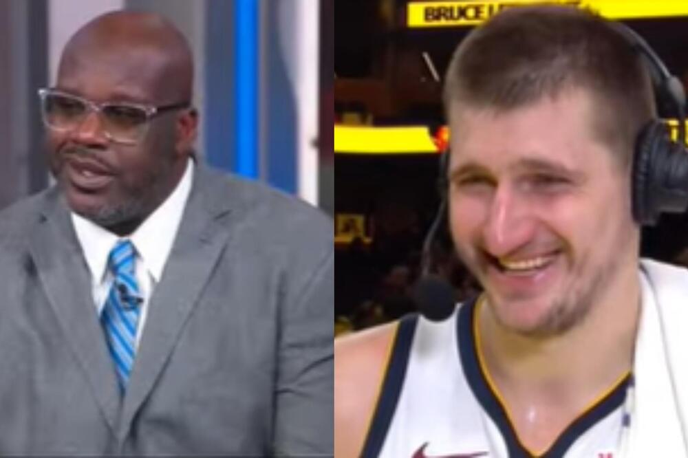 "BRATE, TO TI JE VEĆ DRUGI PUT!" Šou i posle meča, Šek do suza nasmejao Jokića! (VIDEO)