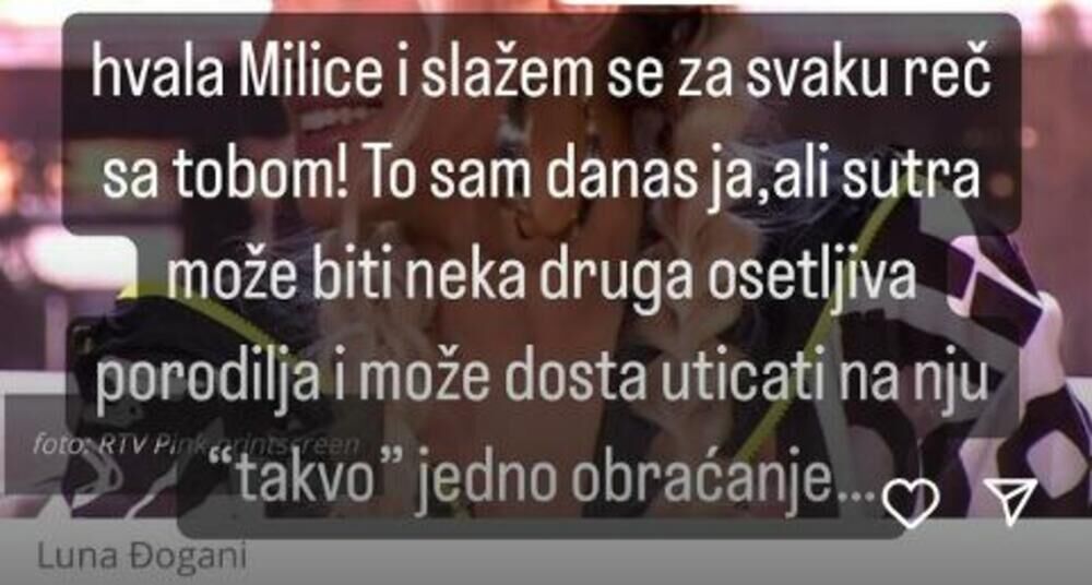 Luna Đogani odbrusila Veri Matović na komentare o kilogramima