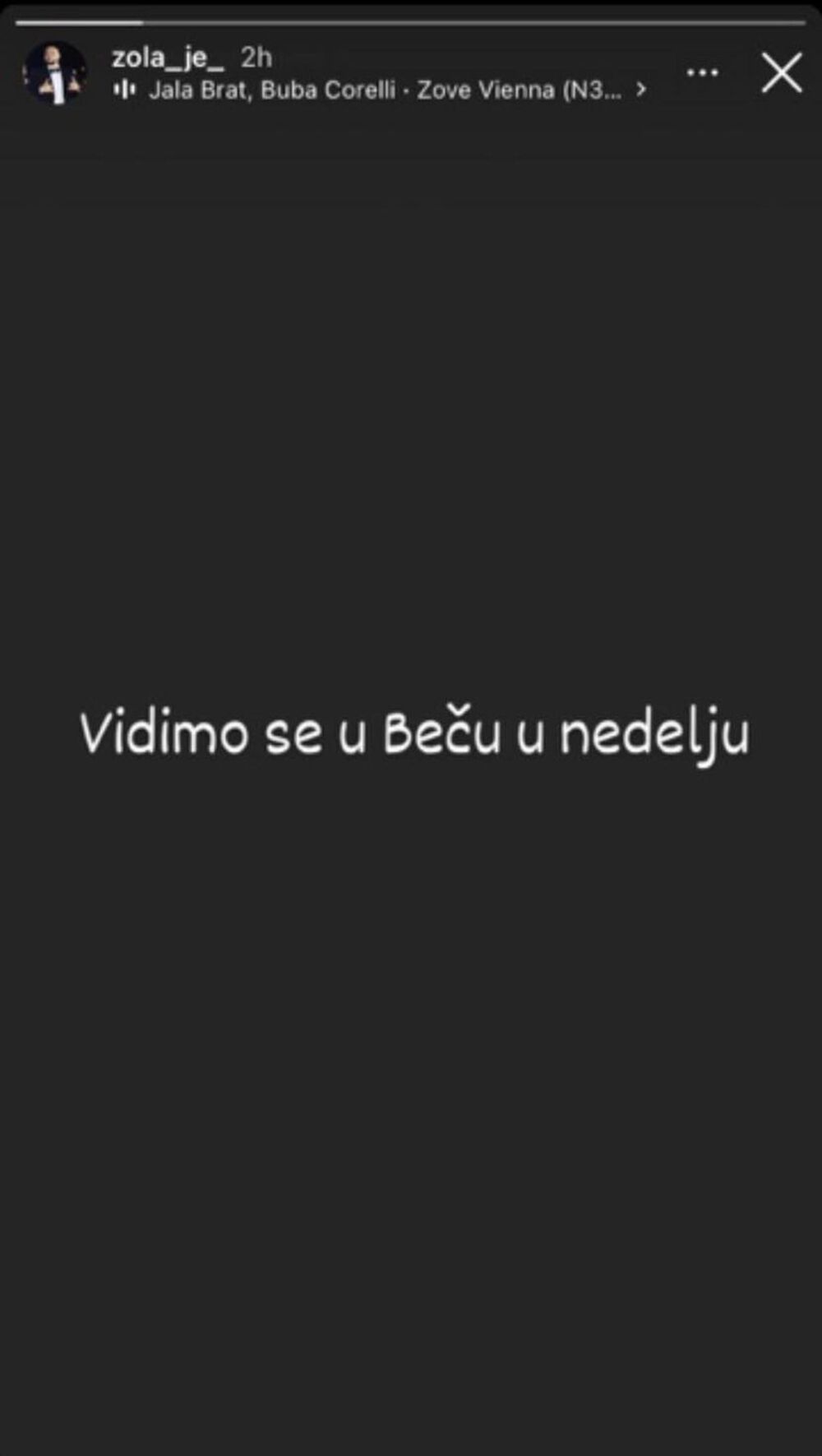 Objava Lazara Čolića Zole