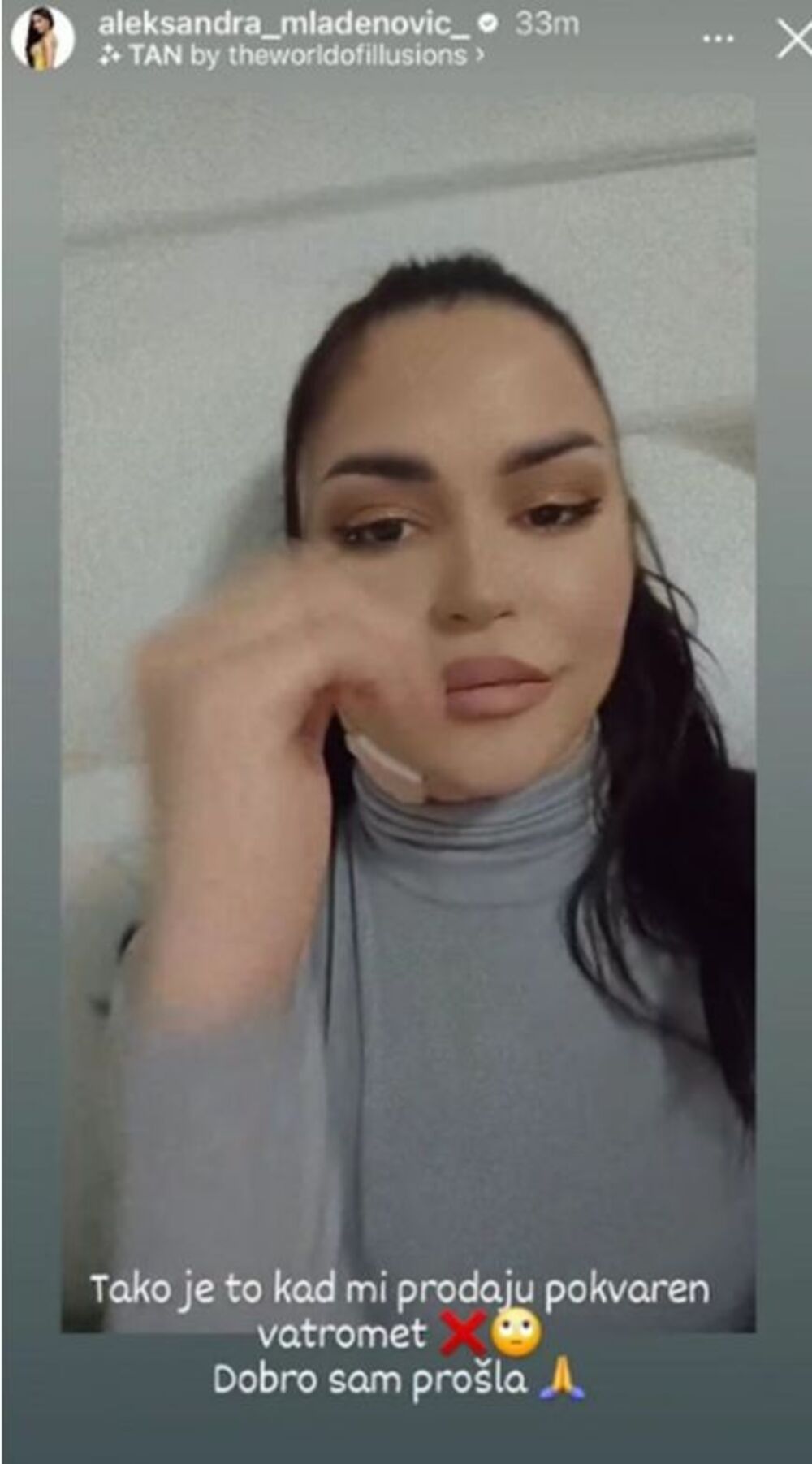 Aleksandru Mladenović vatromet za Badnje veče pogodio u vrat