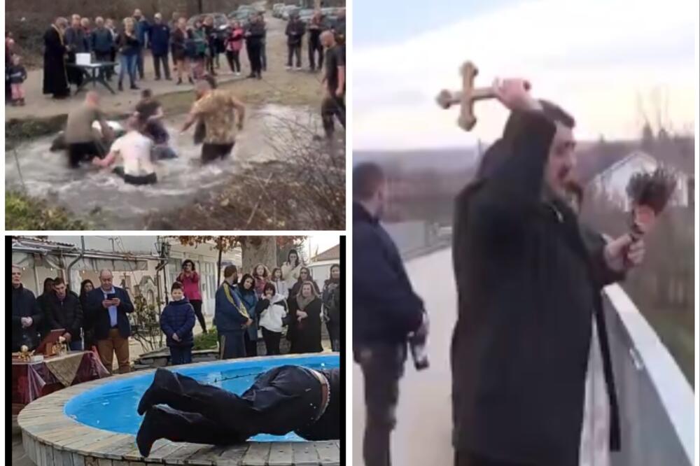 BUĆ U BAZEN, KUPANJE U MULJU I FRLJAKANJE SA MOSTA: Kompilacija NAJJAČIH klipova Bugara koji PLIVAJU za ČASNI KRST!