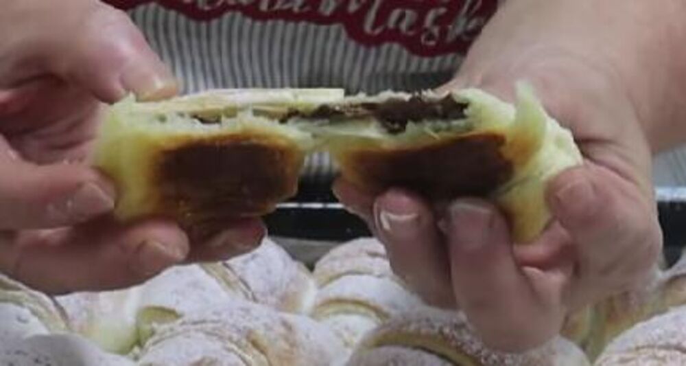 Presek kroasana starih pekara